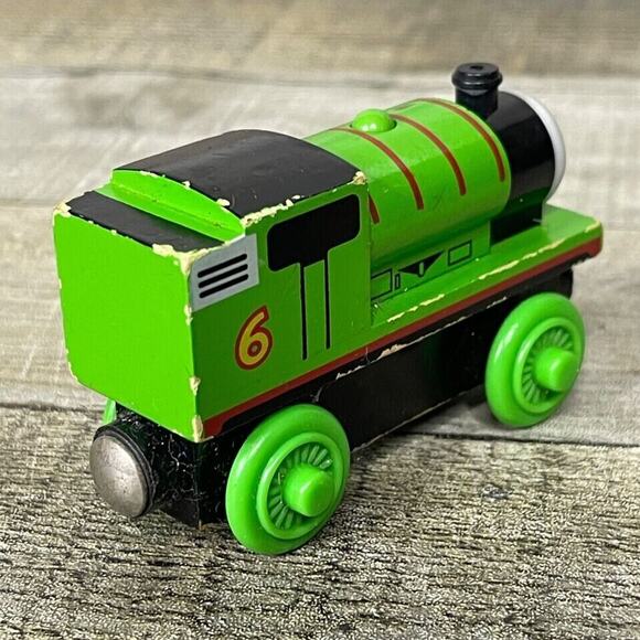 Percy Tank Engine Thomas the Train Wooden Railway Friends Green 2003 - Picture 6 of 8